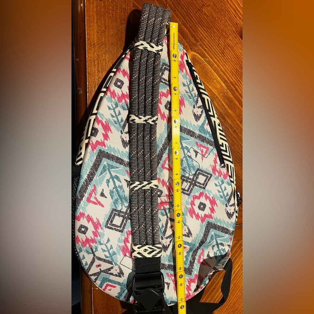 KAVU Rope Sling Bag Aztec Southwestern Geometric Print Crossbody Backpack NWOT - Picture 14 of 16